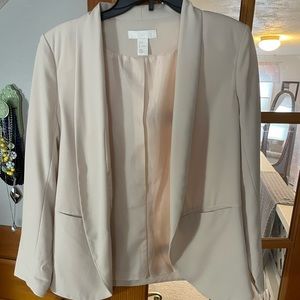 H&M cream womens blazer